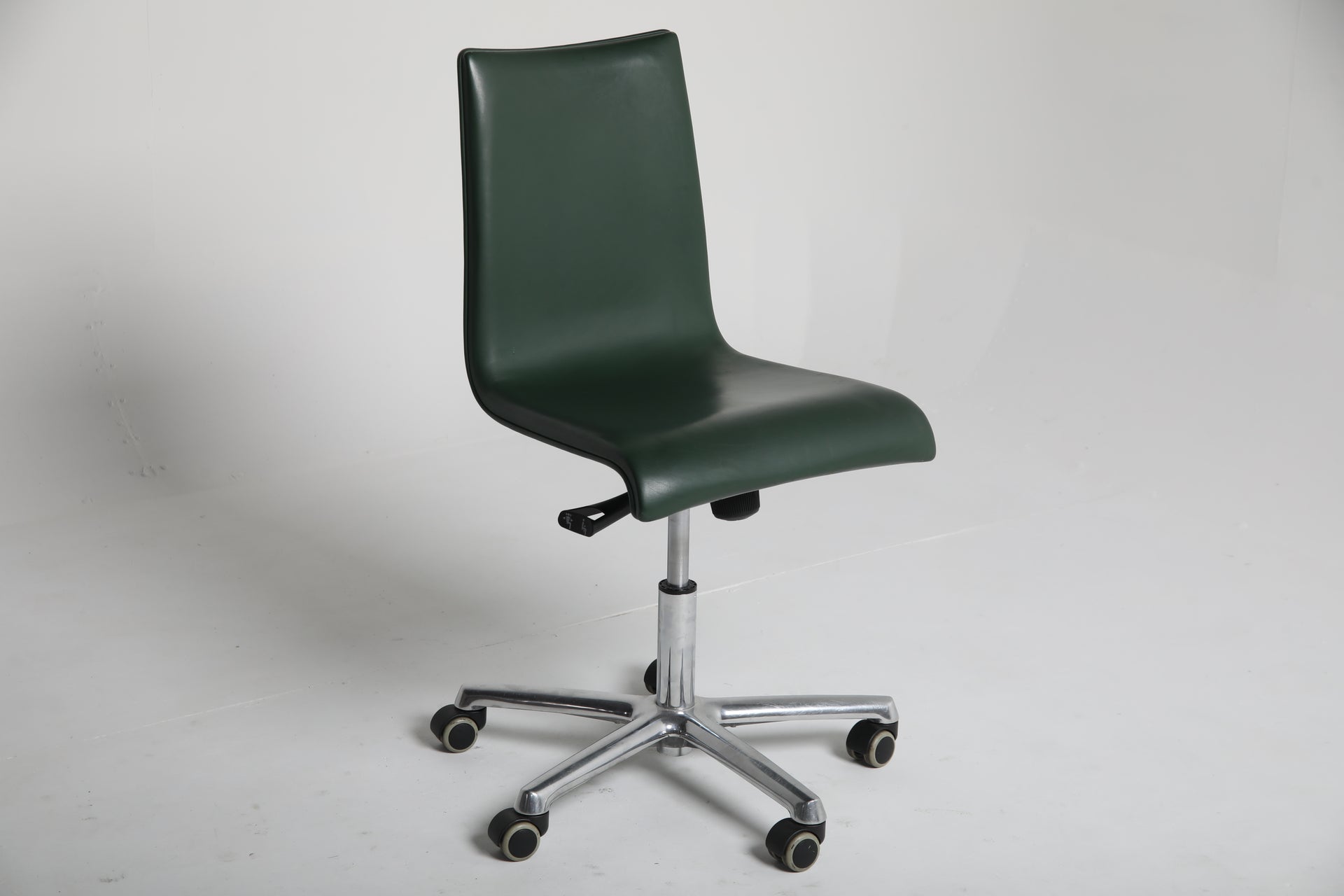 Kontorsstol grönt läder